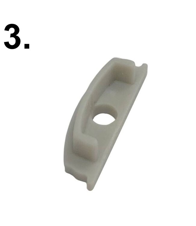 Accessoires t.b.v. Led Strip Profiel FLEX | Grijs
