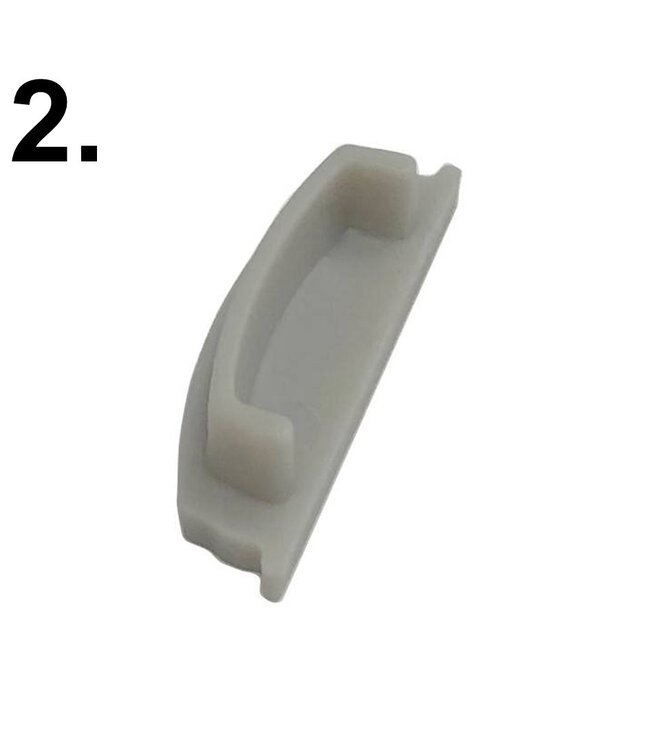Accessoires t.b.v. Led Strip Profiel FLEX | Grijs