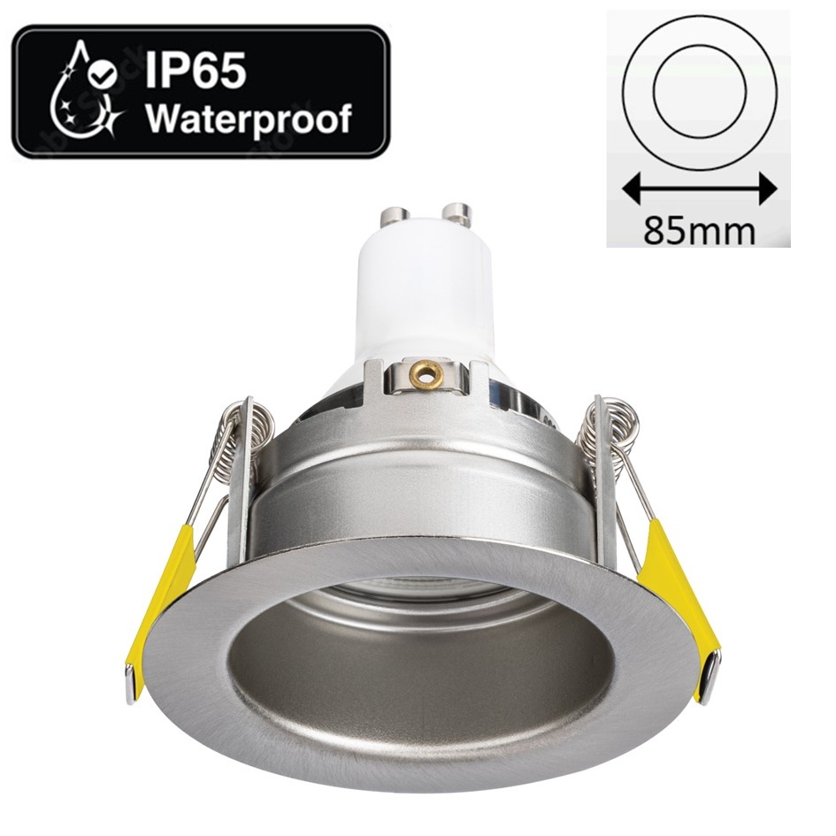 Led Spot Armatuur Verdiept Staal, IP65, Incl. GU10 Fitting
