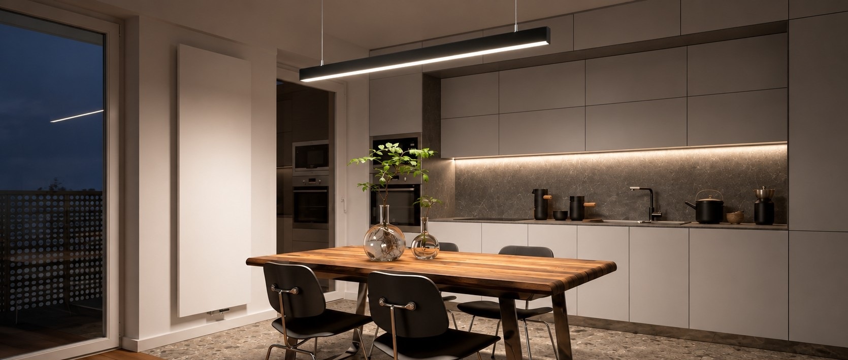LED Linear Lamp 202cm, 96w, 12000 Lumen (125lm/w), ZWART-kleurige Behuizing, 3 Jaar garantie, foto 2 van 6