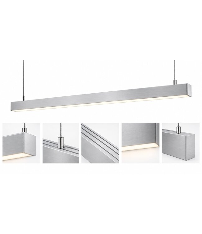 LED Linear Lamp 202cm, 96w, 12000 Lumen (125lm/w), ALU-kleurige Behuizing, 3 Jaar garantie