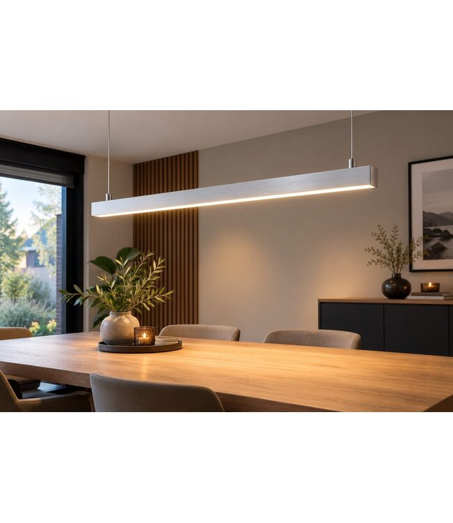LED Linear Lamp 202cm, 96w, 12000 Lumen (125lm/w), ALU-kleurige Behuizing, 3 Jaar garantie