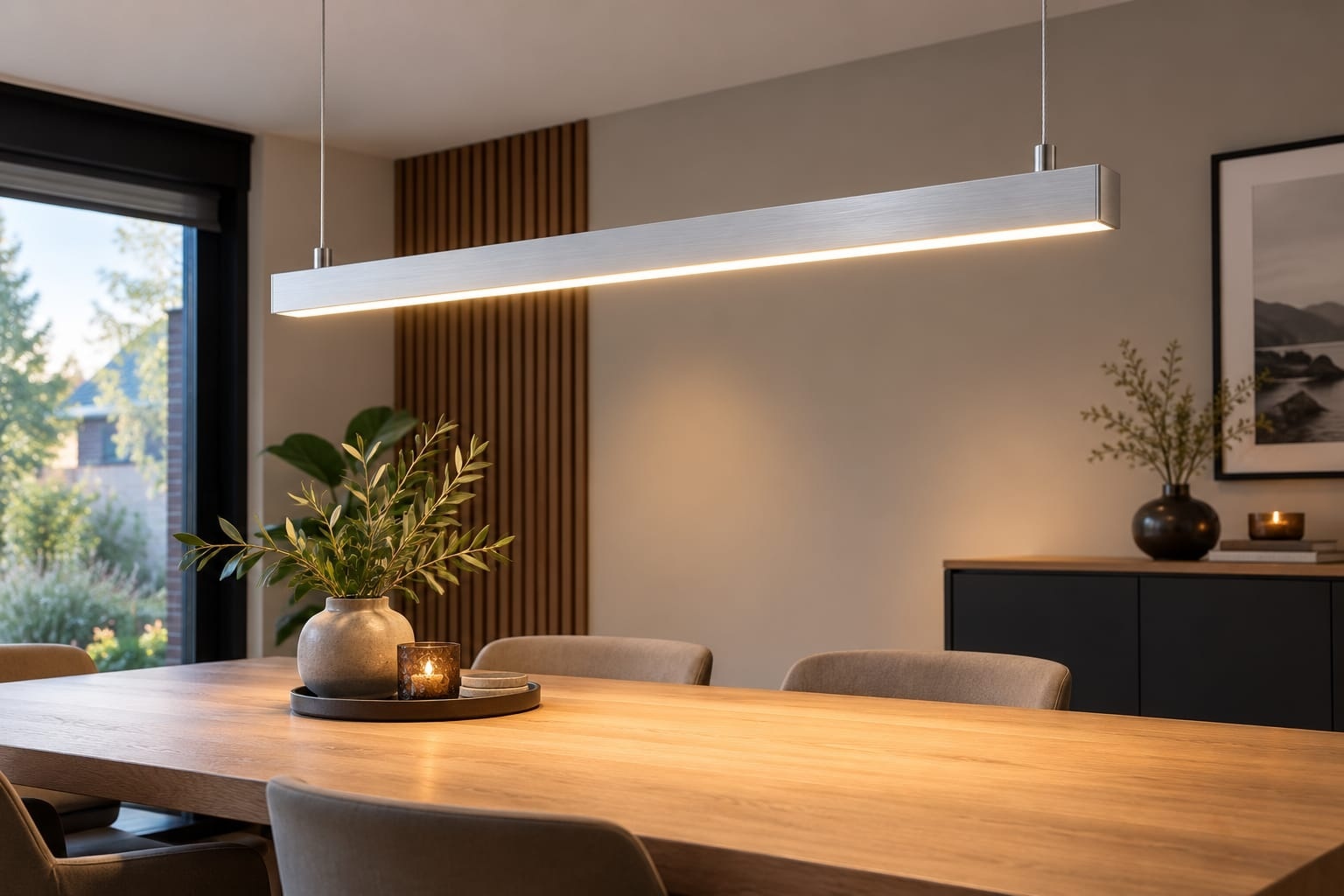 LED Linear Lamp 202cm, 96w, 12000 Lumen (125lm/w), ALU-kleurige Behuizing, 3 Jaar garantie, foto 2 van 6