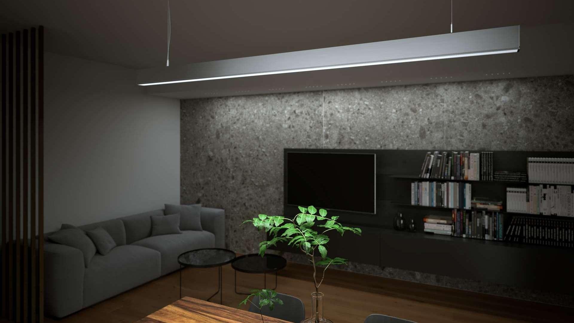 LED Linear Lamp 202cm, 96w, 12000 Lumen (125lm/w), ALU-kleurige Behuizing, 3 Jaar garantie, foto 3 van 6
