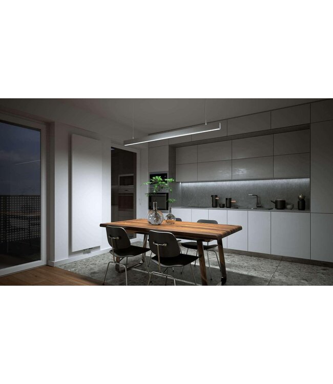 LED Linear Lamp 202cm, 96w, 12000 Lumen (125lm/w), ALU-kleurige Behuizing, 3 Jaar garantie