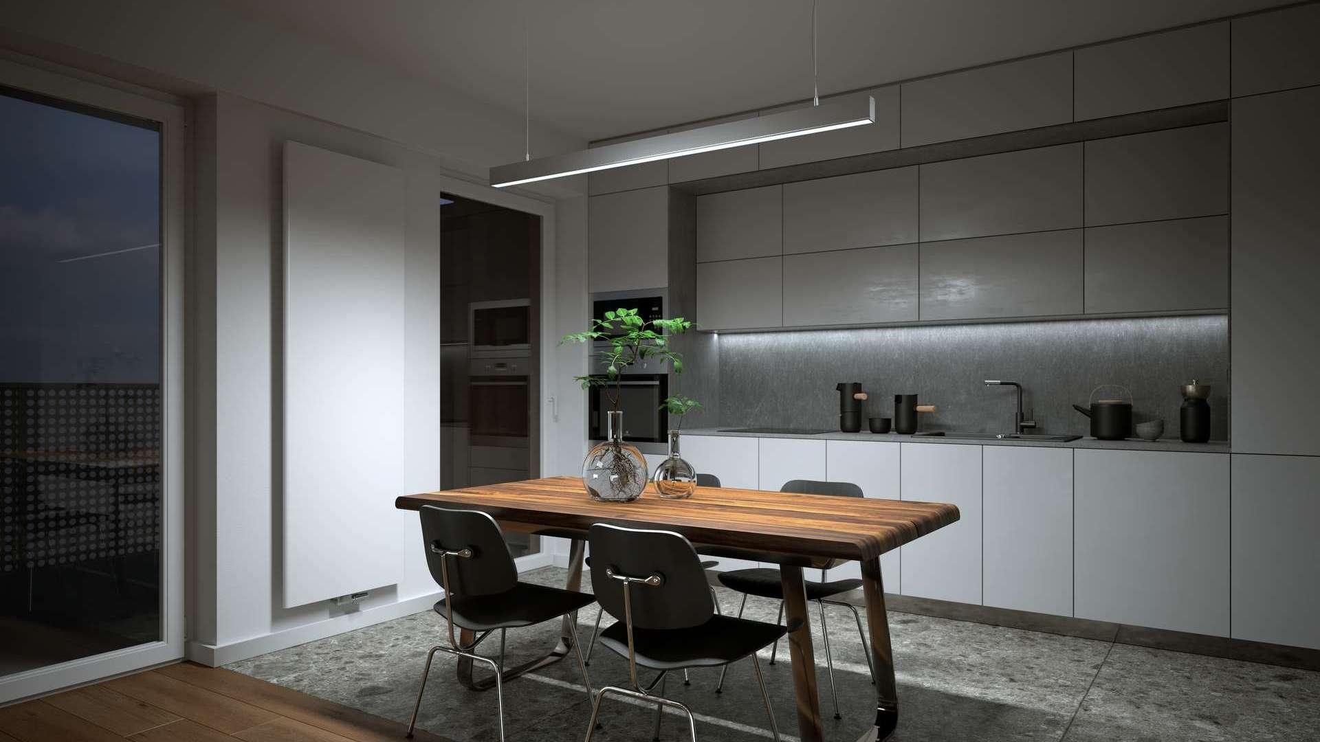LED Linear Lamp 202cm, 96w, 12000 Lumen (125lm/w), ALU-kleurige Behuizing, 3 Jaar garantie, foto 4 van 6