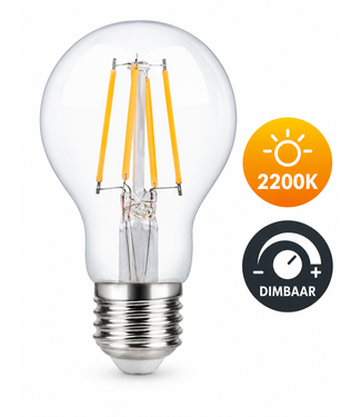 SPL - E27 Led Bollamp A60, 4 Watt, 380 Lumen, 2200K Flame, Dimbaar, 2 Jaar Garantie