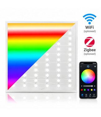 Miboxer Backlite Led Paneel 60x60cm, 40w, RGB+CCT, 2.4Ghz (Optioneel WIFI of Zigbee3.0), Stekkerklaar, 3 Jaar Garantie