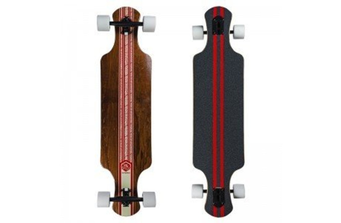 Double Down Longboard Red Leaf donker