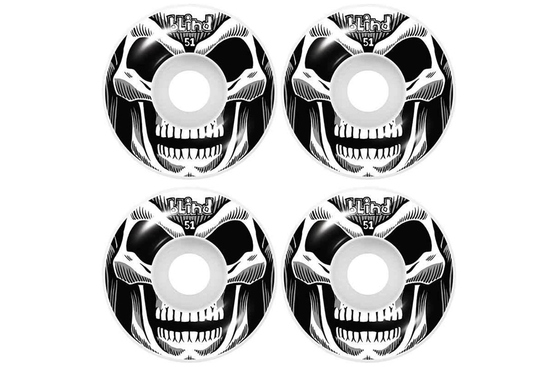 Reaper Wheel White Black 4 pack