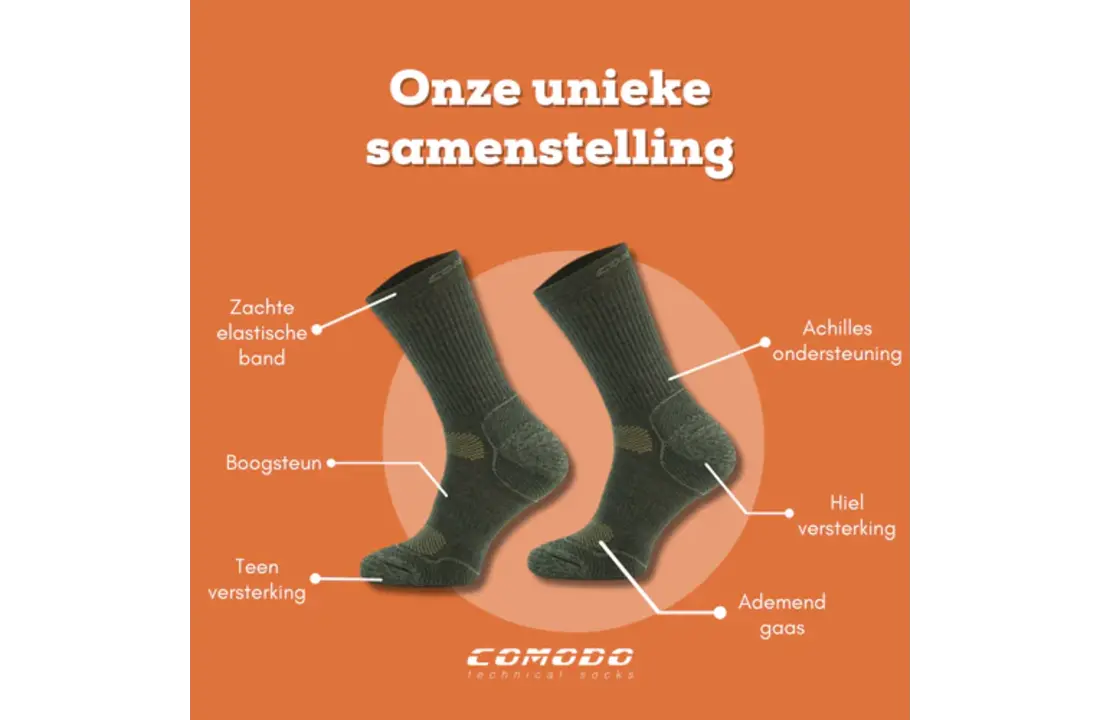 Comodo Wandelsokken Merinowol TRE7
