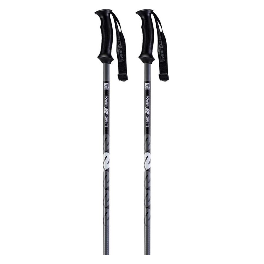 K2 Skistokken Power Composite Gunmetal