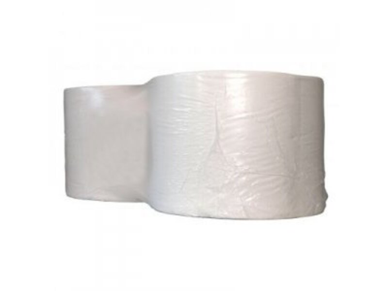 Eigen merk Industrierollen, 1000M, 24cm, 1-laags, cellulose, wit, 2 rollen