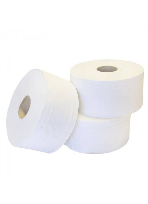 Eigen merk Toiletpapier Jumbo Mini, 12x 180M, 2-laags, cellulose, wit
