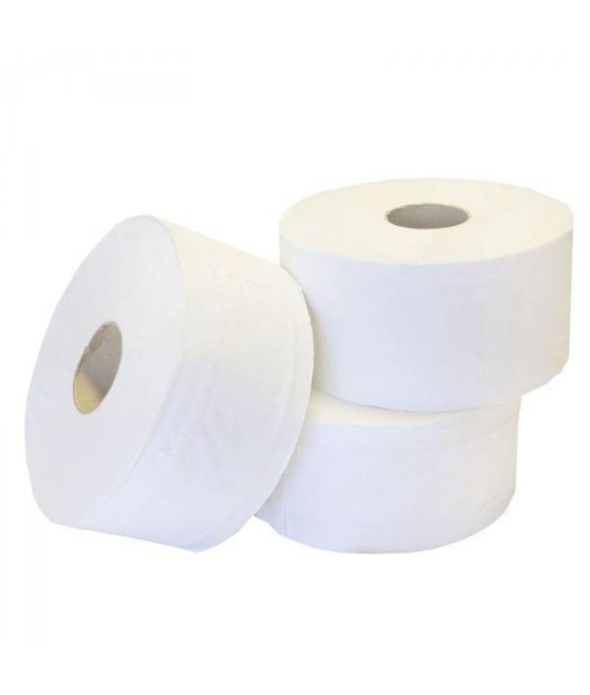 Eigen merk Toiletpapier Jumbo Mini, 12x 180M, 2-laags, cellulose, wit