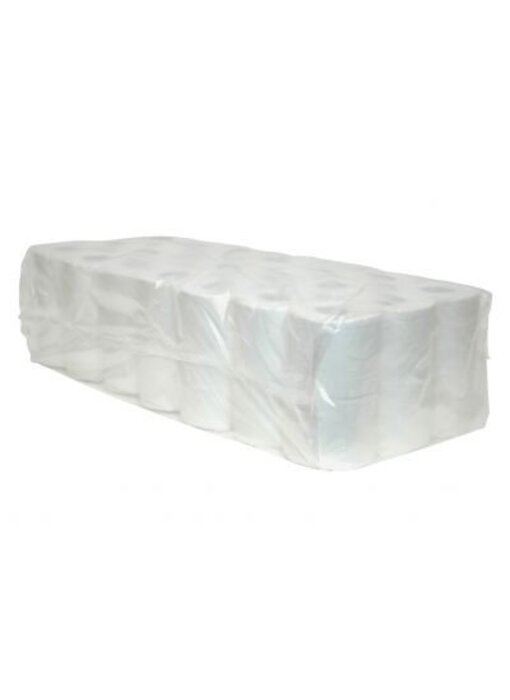 Eigen merk Toiletpapier Traditioneel, 400 vel, 2-laags, recycled tissue wit, 40 rollen
