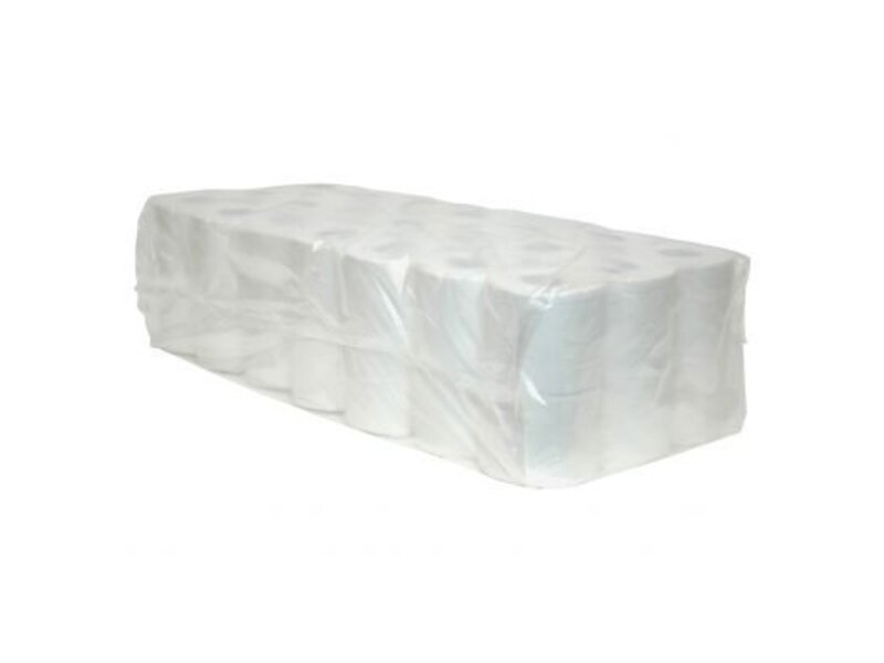 Eigen merk Toiletpapier Traditioneel, 400 vel, 2-laags, recycled tissue wit, 40 rollen