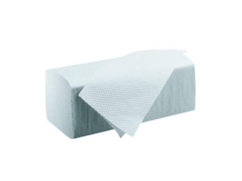 Eigen merk Vouwhanddoekjes Z-vouw, 2-laags, recycled tissue wit, 3200 stuks
