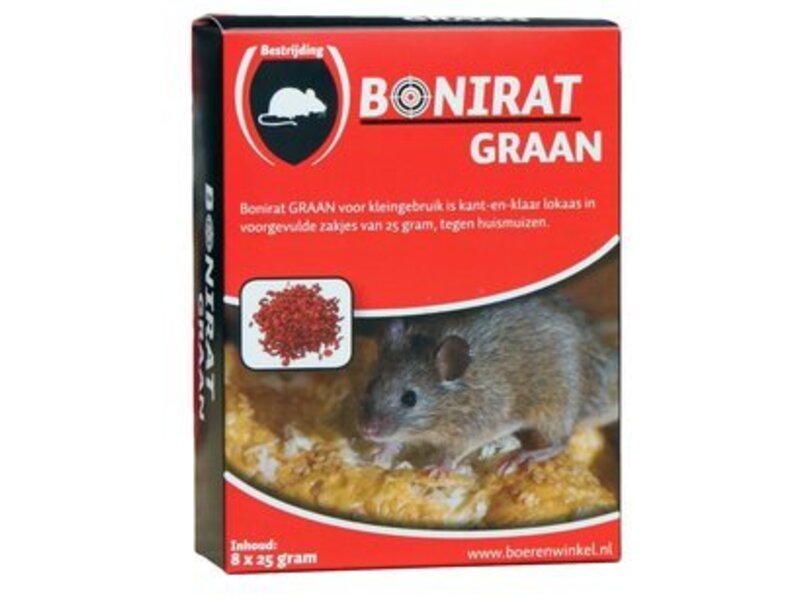Bonirat Bonirat muizenlokaas graan 8x25gr.