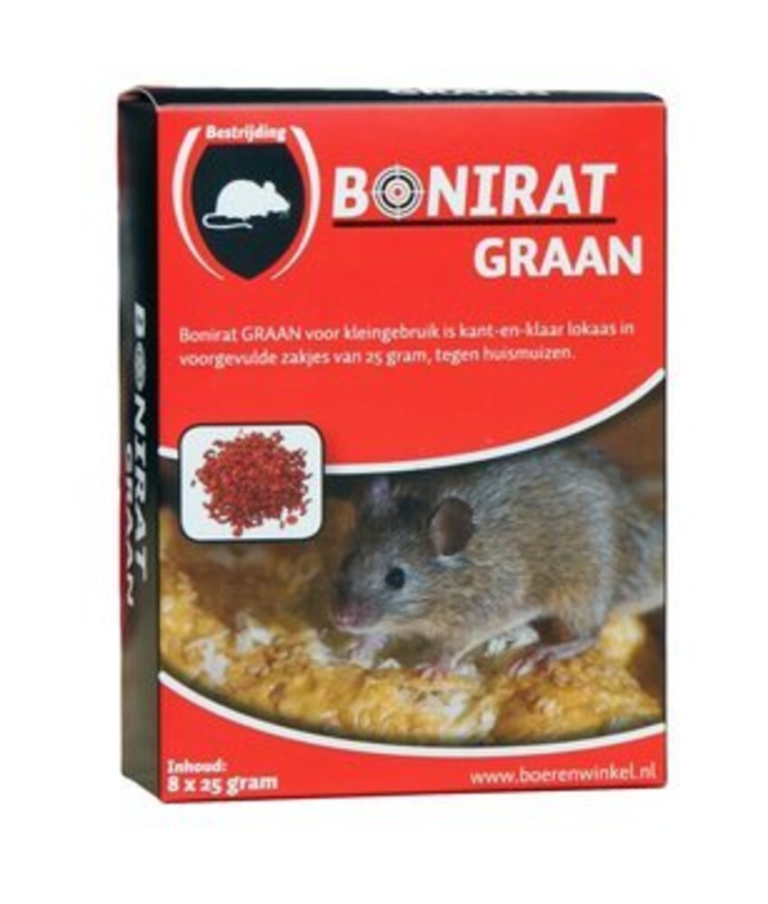 Bonirat Bonirat muizenlokaas graan 8x25gr.