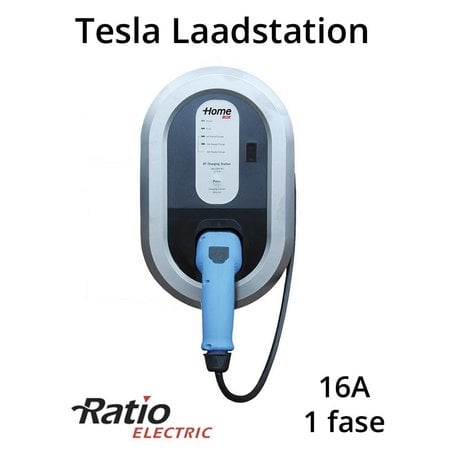 Ratio Tesla Laadstation, 16A, 1 fase met vaste rechte laadkabel