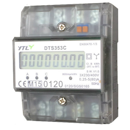 EMAT kWh meter 80A 3-fase Dinrail Digitaal MID Gekeurd