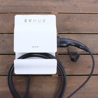 EVHUB Laadstation type 1, 16A, 1 fase, rechte laadkabel - Wit