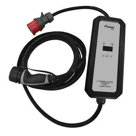 Ratio Mobiele lader type 2 naar CEE - 3 fase 16A - 5 meter - Licht gebruikt