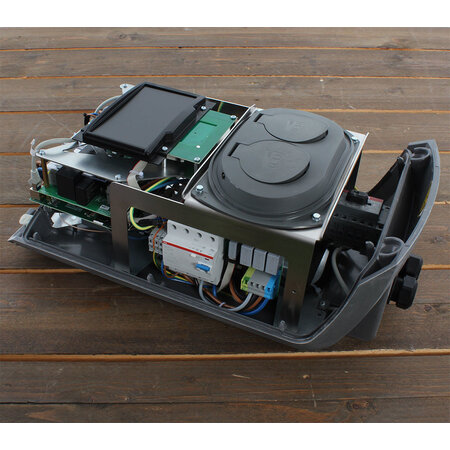 Alfen  Eve Double Pro-line - 3 x 32A (22kW) - 2 Sockets - RFID - E-Flux - 2 voedingskabels - Grijs