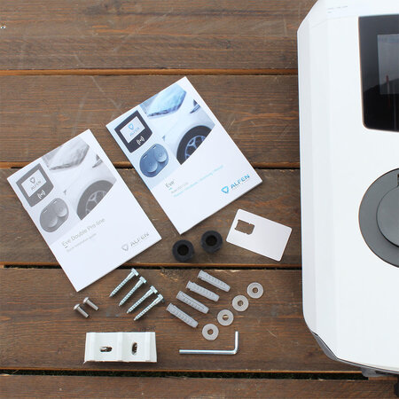 Alfen  Eve Double Pro-line - 3 x 32A (22kW) - 2 Sockets - RFID - E-Flux - 2 voedingskabels - Grijs