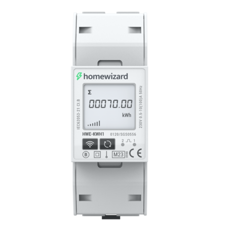 HomeWizard HomeWizard Wi-Fi kWh Meter 1-fase – Slim energieverbruik meten voor zonnepanelen, laadpaal en warmtepomp