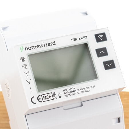HomeWizard HomeWizard Wi-Fi kWh Meter 3-fase – Slim energieverbruik meten voor zonnepanelen, laadpaal en warmtepomp