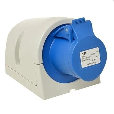 ABL S-Line Wandcontactdoos CEE 3-polig 16A (D31S21) - Vrouwelijk - Blauw