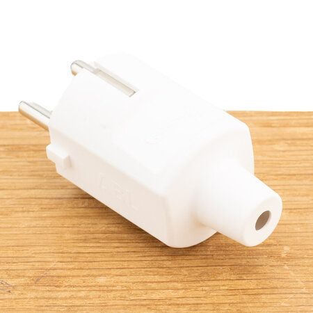 ABL Compact geaarde stekker schuko TPE wit IP20 type 1505
