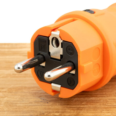 ABL Hightech stekker SCHUKO & Frans/Belgisch Elamid oranje IP54