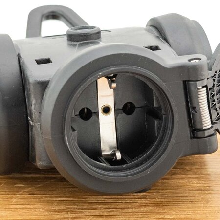 ABL 3vdg hangkoppeling 3x2,5mm2 zwart/zwart IP54 2Comp