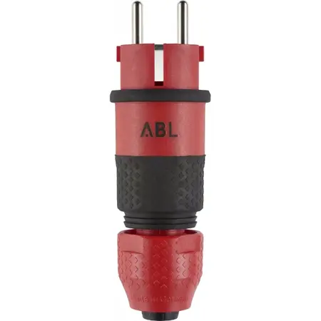 ABL ABL Professional geaarde stekker 16A 250V IP54 rood - SCHUKO (Type F) & Frans/Belgisch (Type E) - 2K Elamid/TPE behuizing