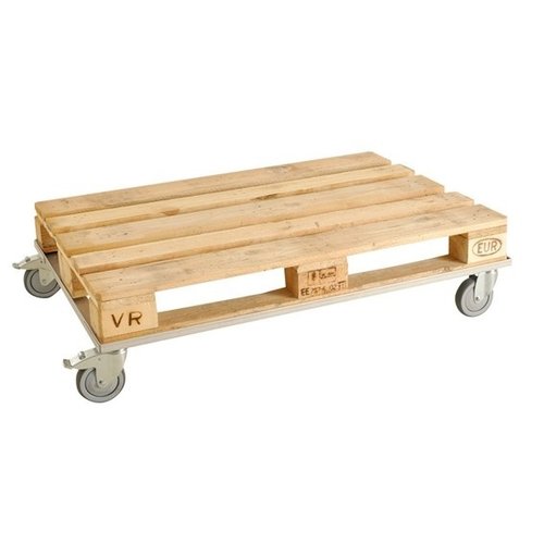 Pallettrolley laag 120x80cm 150kg 