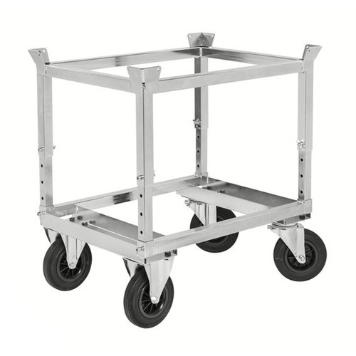 Pallettrolley 65cm 80x60cm 800kg verstelbaar in hoogte 