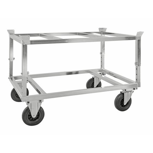 Pallettrolley 65cm 120x80cm 800kg verstelbaar in hoogte 