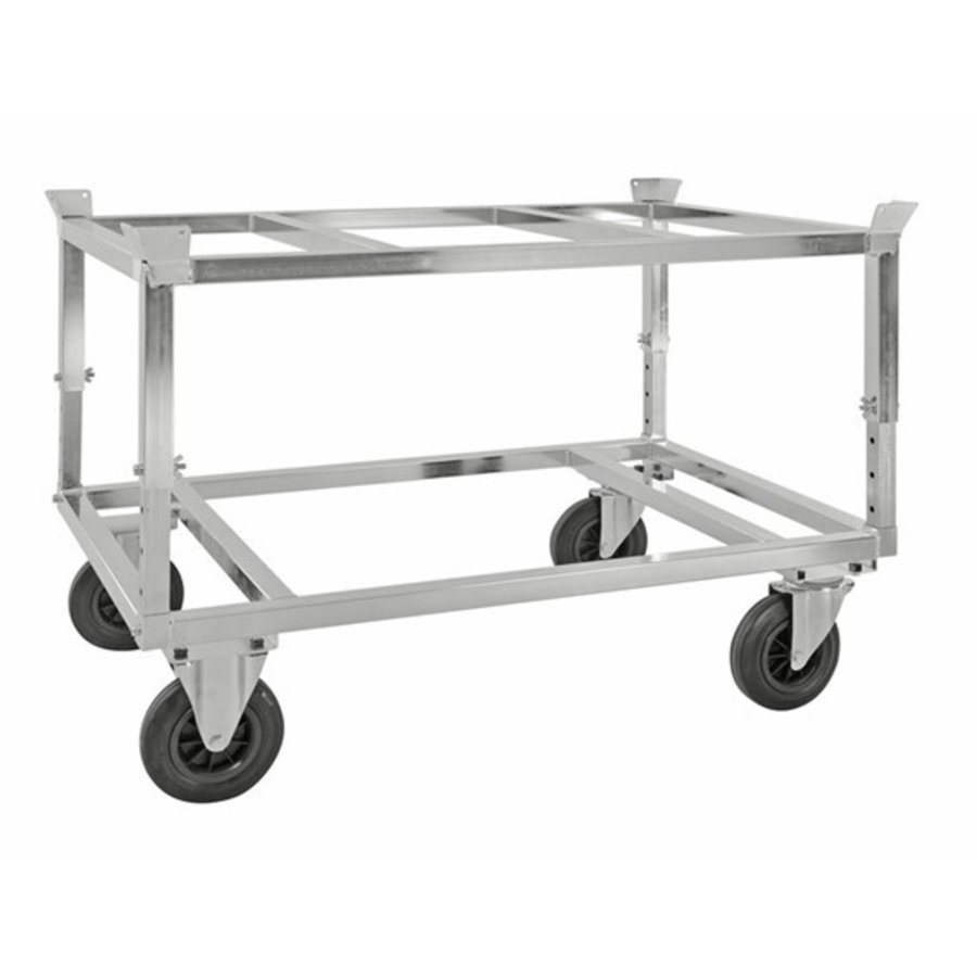 Pallettrolley 65cm 120x80cm 800kg verstelbaar in hoogte-1