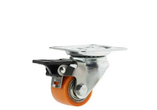 Livello zwenkwiel 35mm verzinkt 3PU plaat met rem 