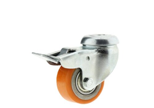 FARO zwenkwiel 50mm verzinkt 3PU boutgat met rem 