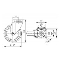 thumb-TENTE zwenkwiel RVS 125 7TPKO plaat-2