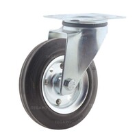 thumb-TENTE Zwenkwiel rubber 160 3SO plaat-1