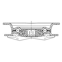 thumb-TENTE Zwenkwiel rubber 100 3SO plaat met rem-4