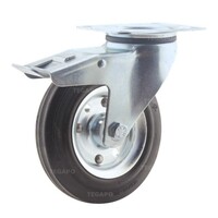 thumb-TENTE Zwenkwiel rubber 160 3SO plaat met rem-1