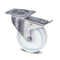 thumb-TENTE Zwenkwiel RVS 160 nylon NO plaat met rem-1