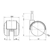 thumb-PP chrome wiel 50mm bout M10x15-2
