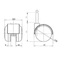 thumb-PP chrome wiel 50mm bout M6x25-2